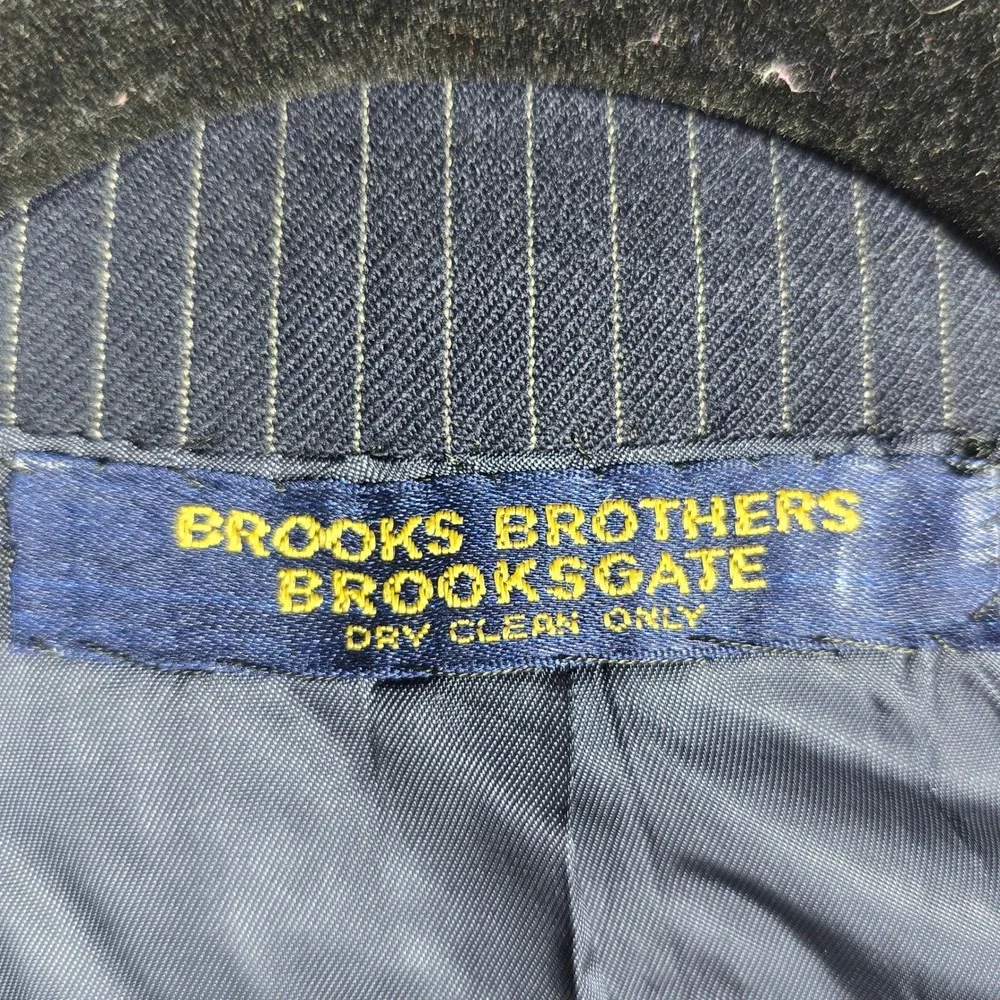 VTG Brooks Brothers Brooksgate Pinstripe Blazer Men 42‎ Wool USA Union Made LOOK